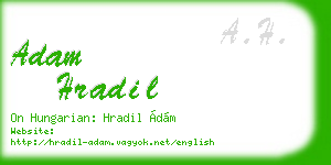 adam hradil business card
